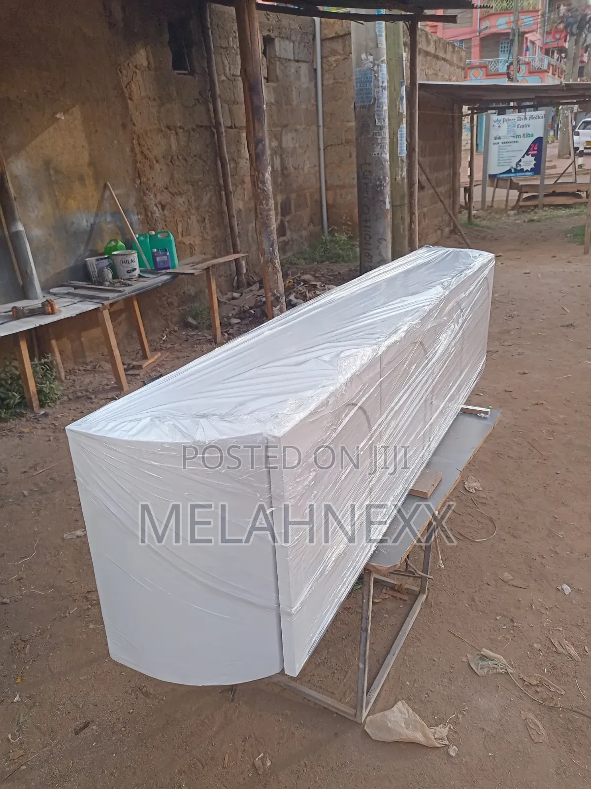 All White Floating Tv Stand