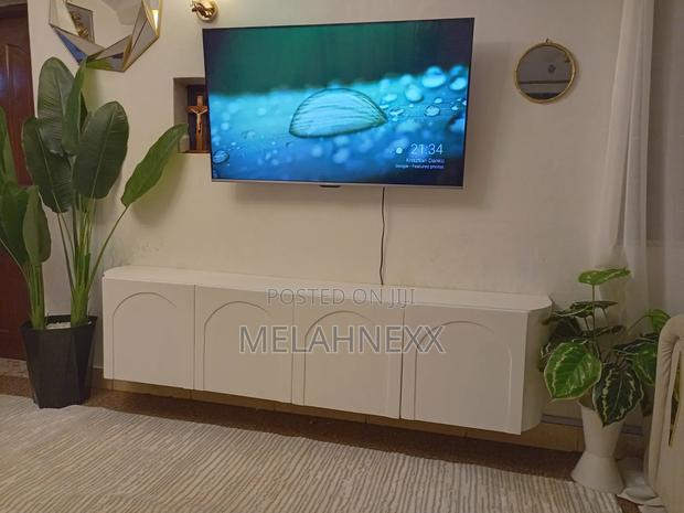 All White Floating Tv Stand - thumbnail 10