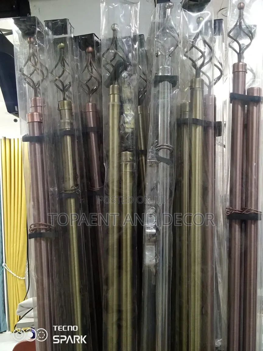 Premium Adjustable Curtain Rods 2meters Double