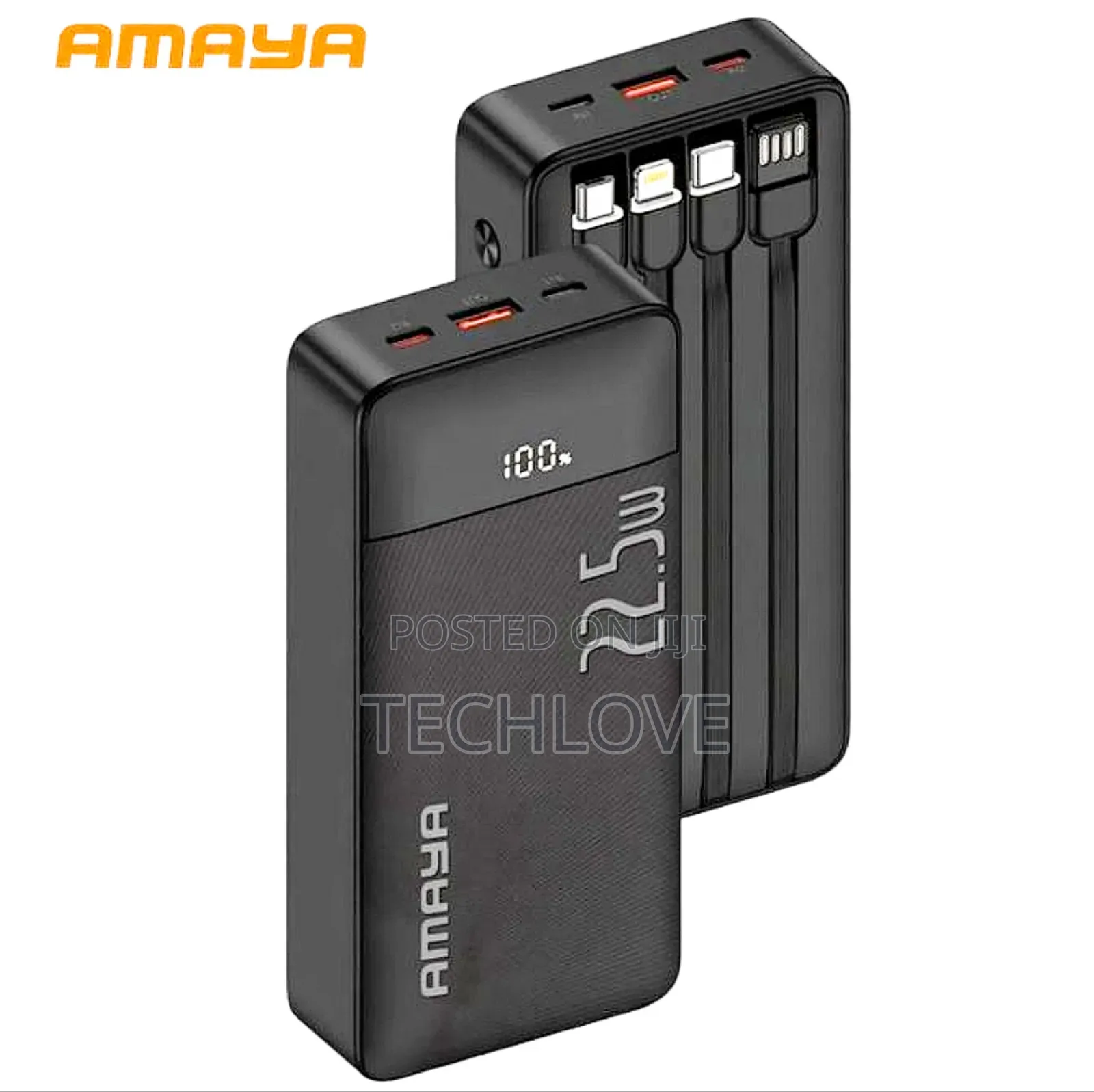 Amaya 20,000mah 22.5w Fast Charging Power Bank With 4 Cables