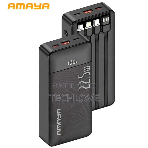 Amaya 20,000mah 22.5w Fast Charging Power Bank With 4 Cables
