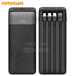 Amaya 20,000mah 22.5w Fast Charging Power Bank With 4 Cables