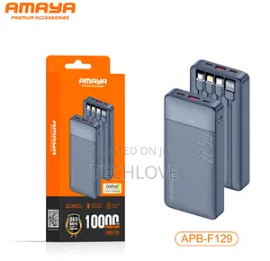 Amaya 20,000mah 22.5w Fast Charging Power Bank With 4 Cables