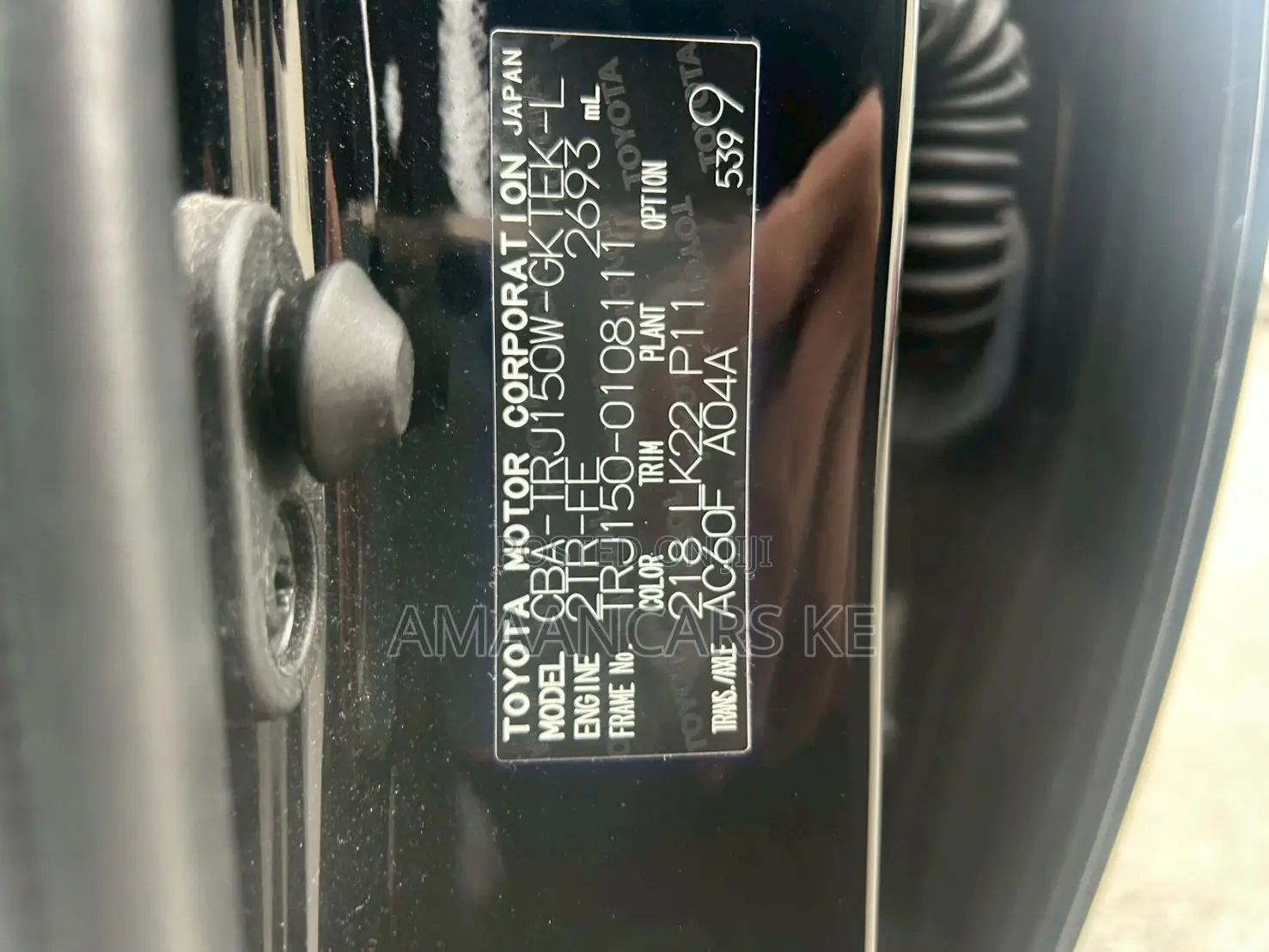 Toyota Land Cruiser Prado 2.7 2019 Black