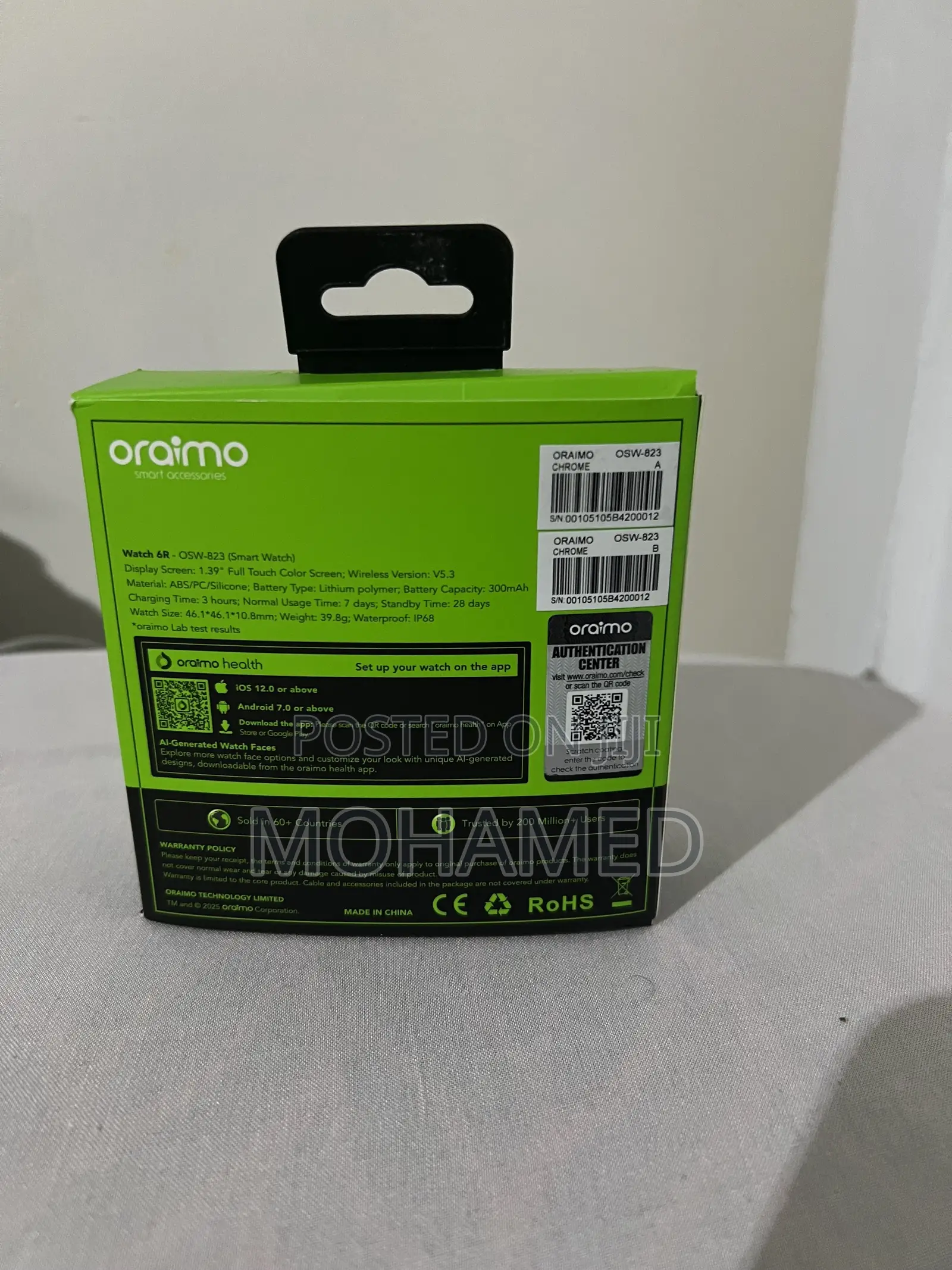 Oraimo Watch 6r