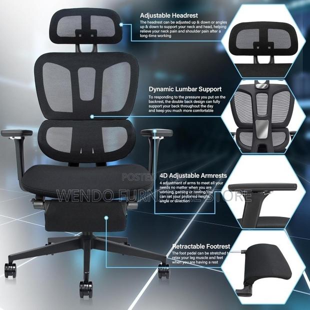 Office Chairs; Multi Upgrade Executive Office Seat With Footrest - thumbnail 6