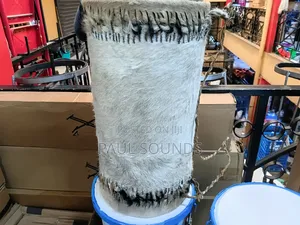 Traditional East African Hide-Covered Hand Drum