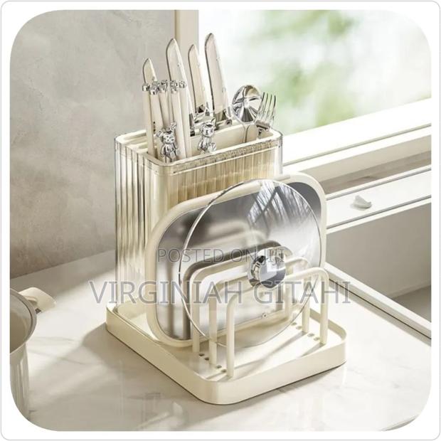 Cutlery Organizer With Chopping Board Holder and Knife Organizer