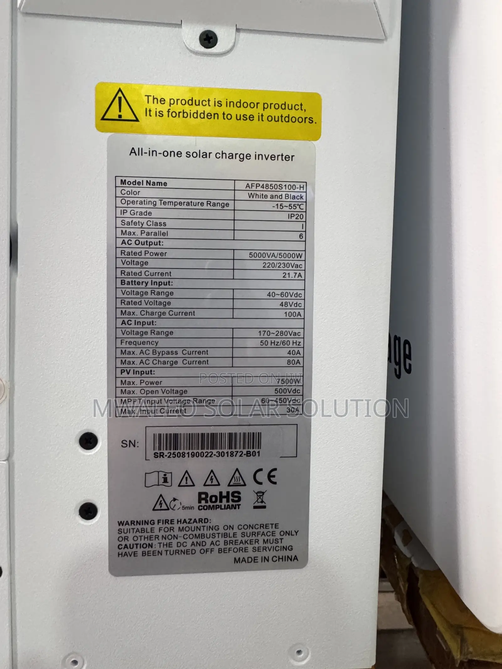 Srne 5kw Lithium Package