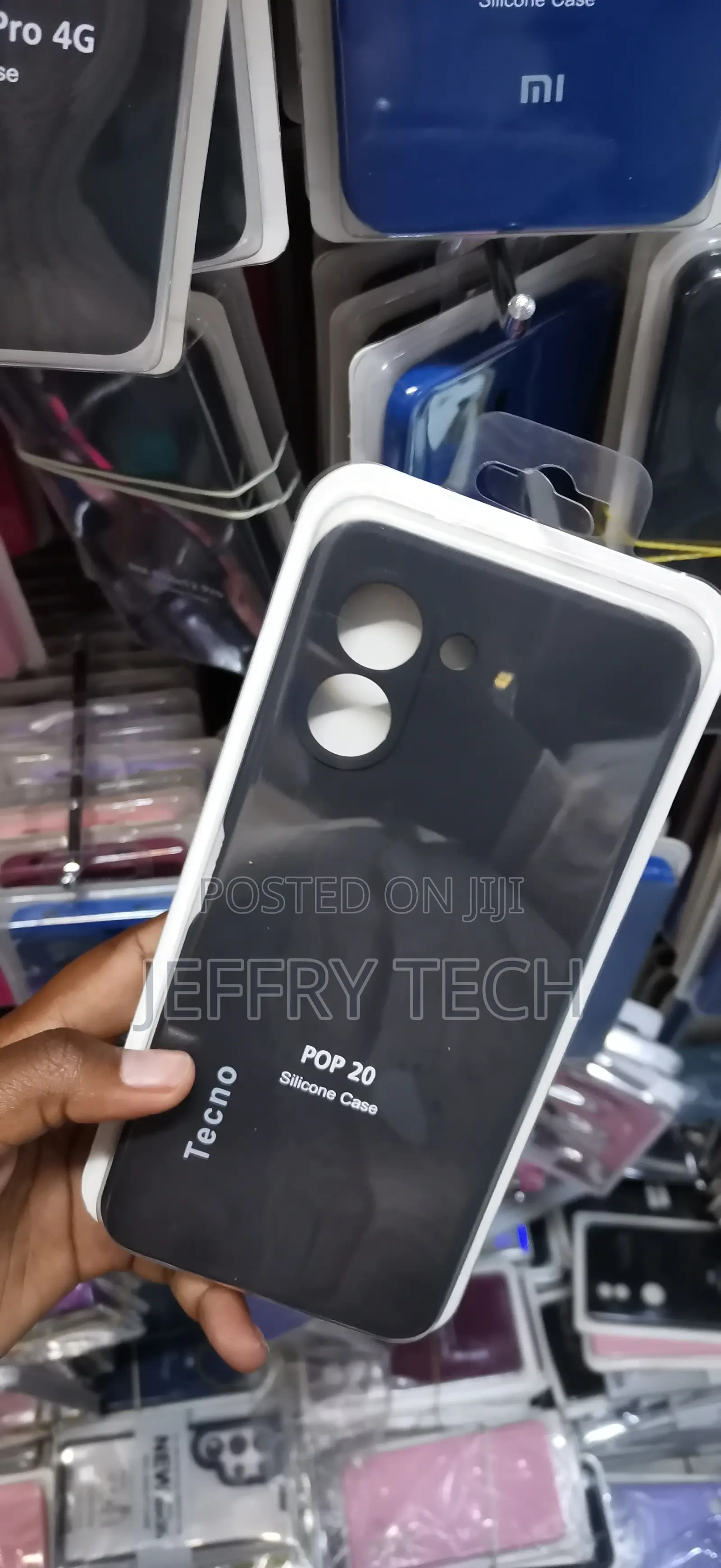 Tecno Pop 20 Two Large Vertical Circular Cutouts Cover