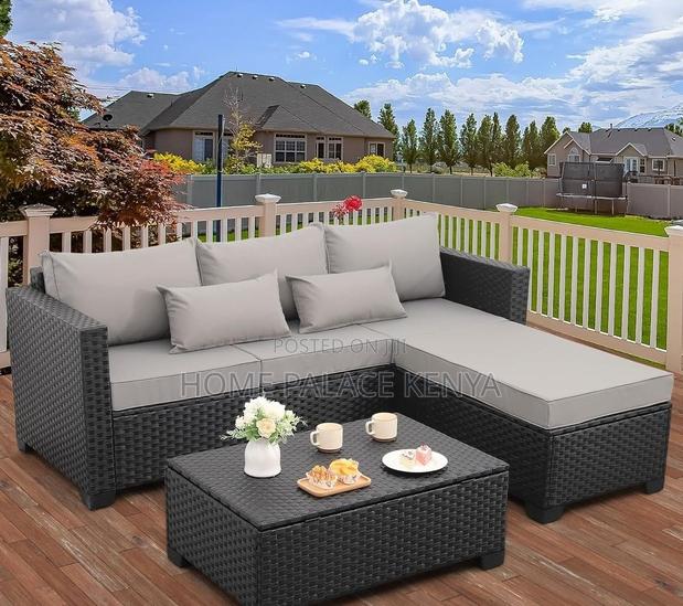 Rattan Sofa: L Shaped Rattan Upholstered Sofa - thumbnail 8