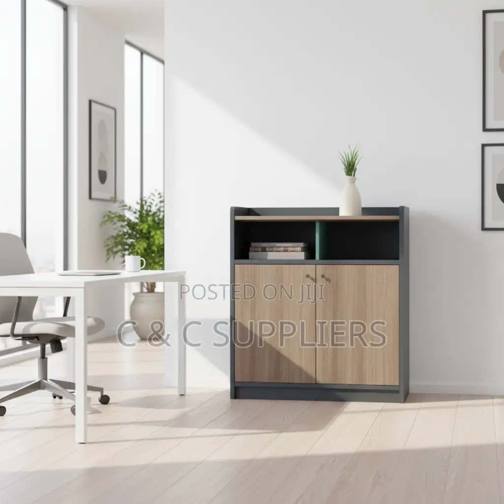 Wooden C C Credenza Office Cabinet.
