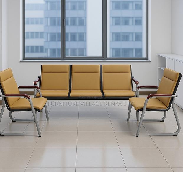 Luxury Leather Waiting Room Sofa - thumbnail 5