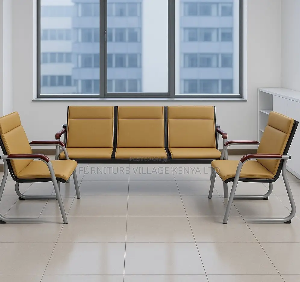 Luxury Leather Waiting Room Sofa