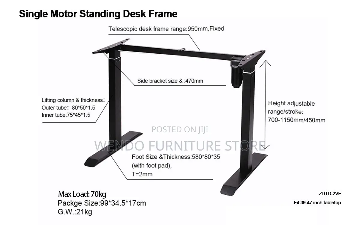 Office Desk; Ergonomic Home Office Adjustable Desk