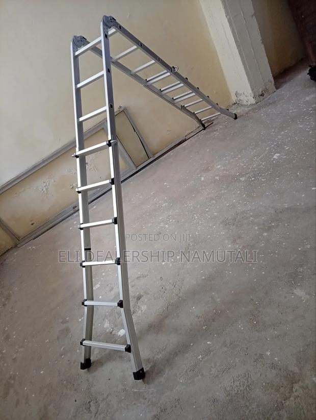 Aluminum Multi-Purpose Ladder 4x6 | Extension a-Frame Ladder - thumbnail 3