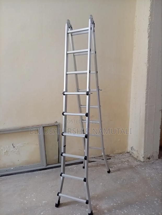 4x6step Aluminum Ladder Multi-Position Folding Ladder for Construction - thumbnail 2