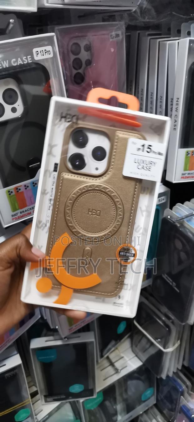 iPhone15 Pro Max Bronze or Gold Magnetic Leather Case - thumbnail 2