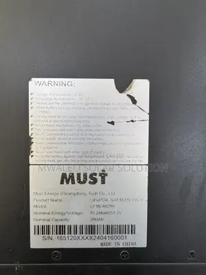 10.24kwh 51.2v Must Lithium Battery