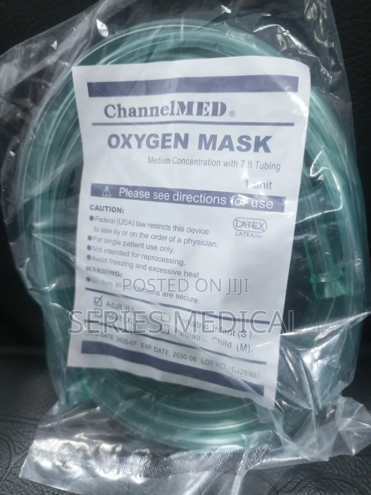 Oxygen Mask, Adult and Pediatric