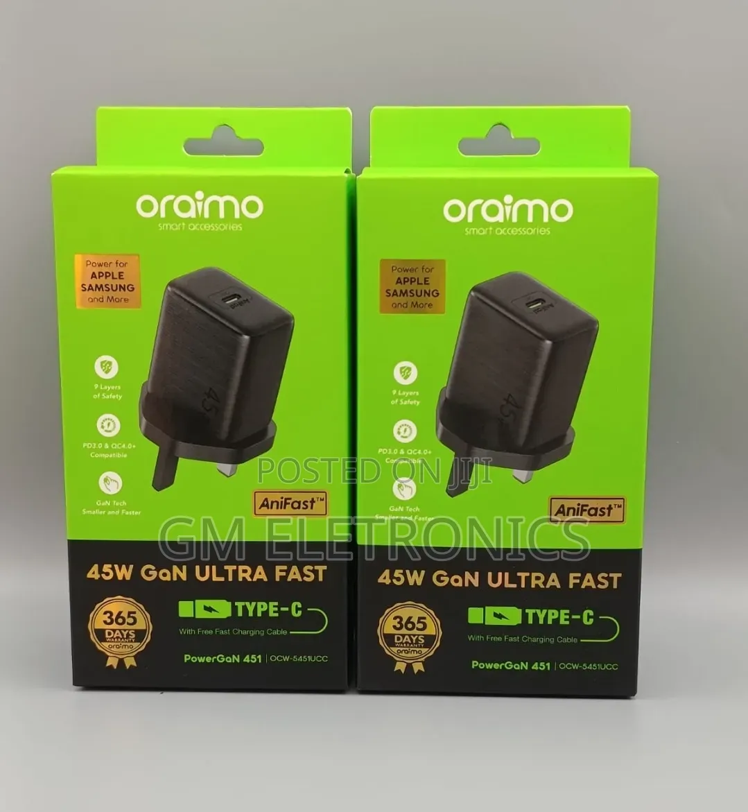 Super Fast Type-C 45w Universal Charger.