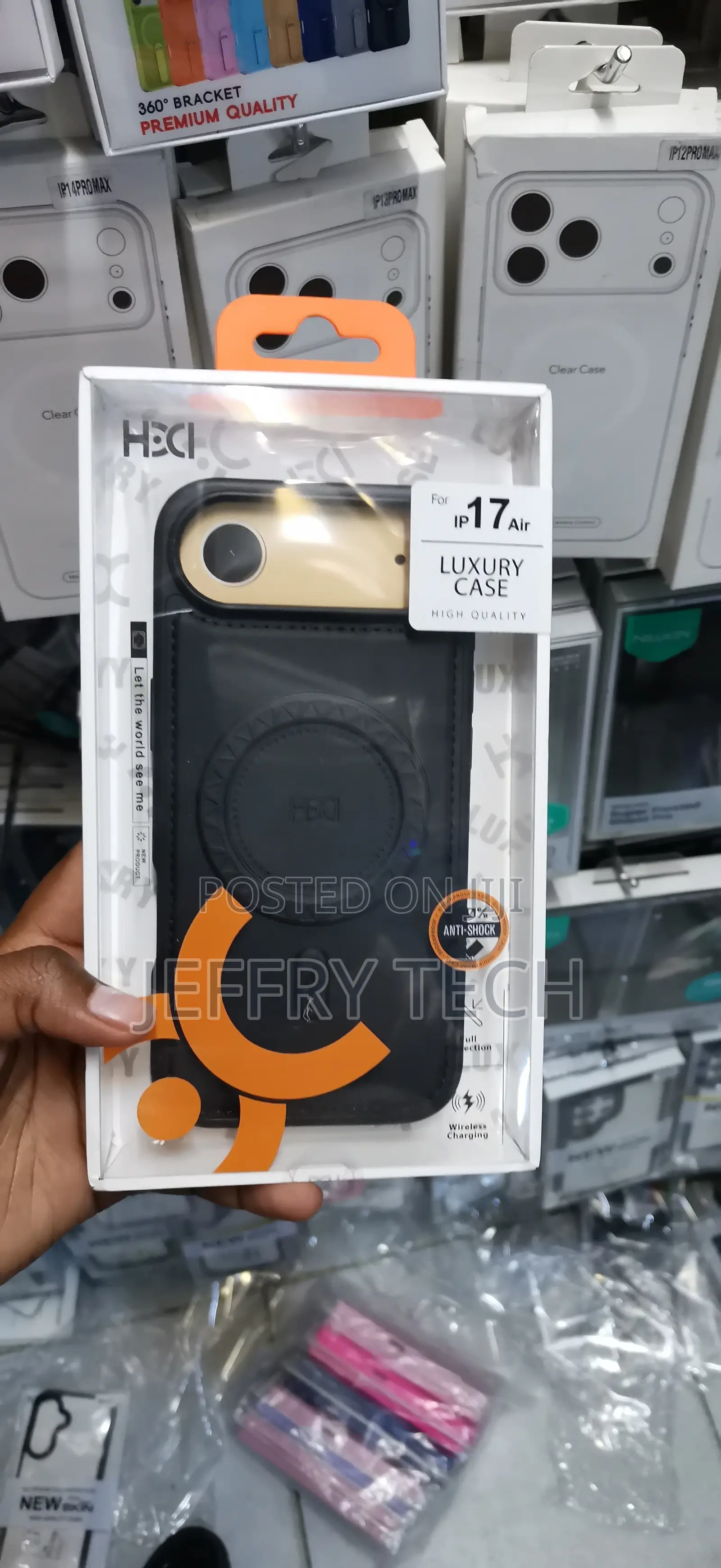 iPhone 17 Air, Featuring a Gold Top Camera Bar Layout Case
