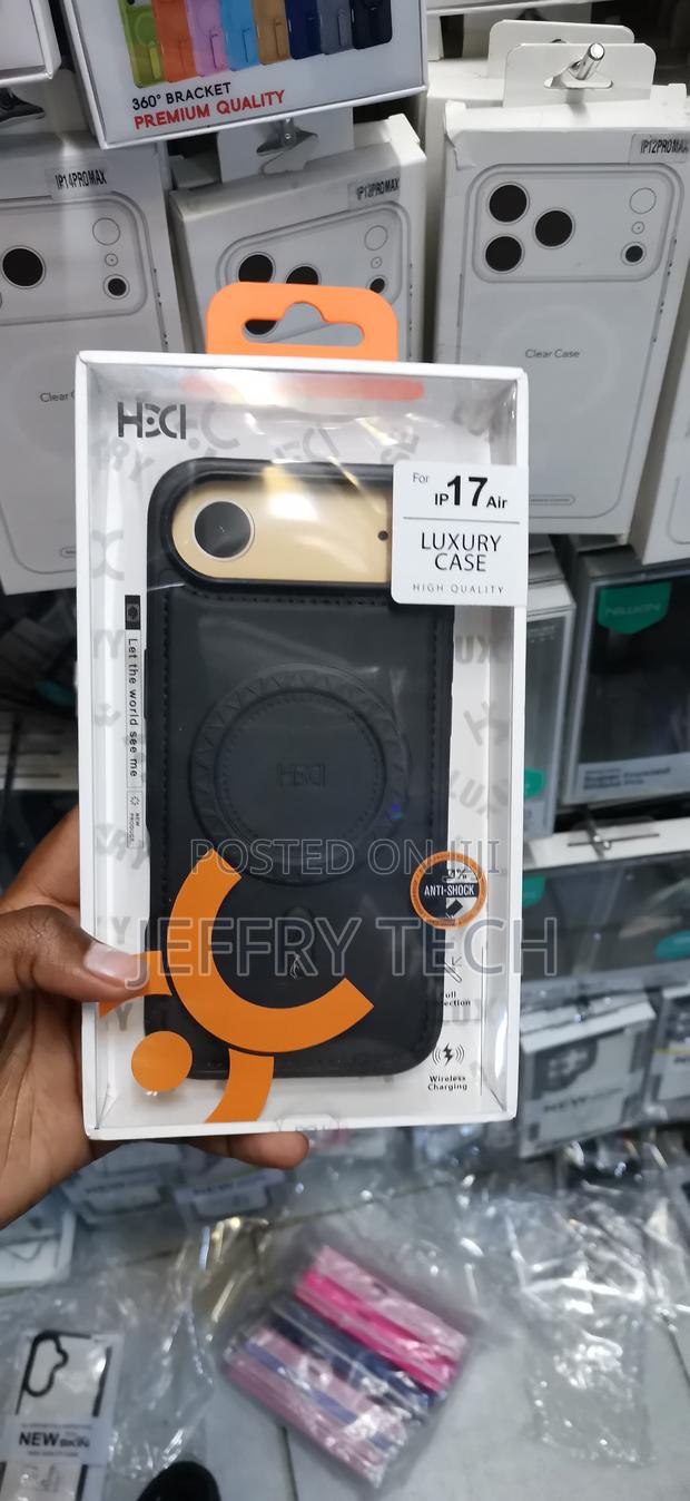 iPhone 17 Air, Featuring a Gold Top Camera Bar Layout Case - main view