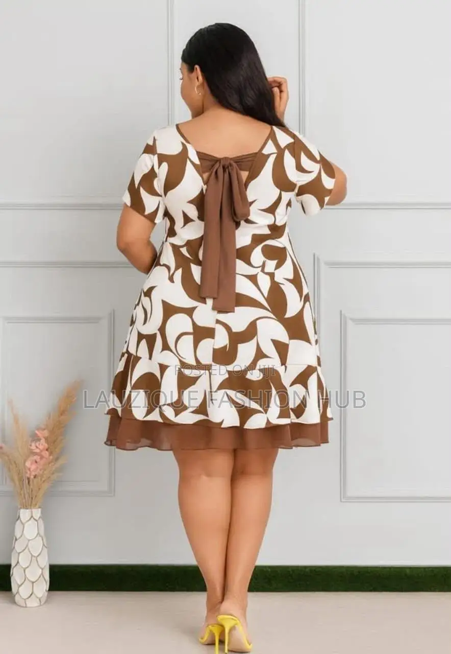 Elegant Floral Plus Size Ladies Dress