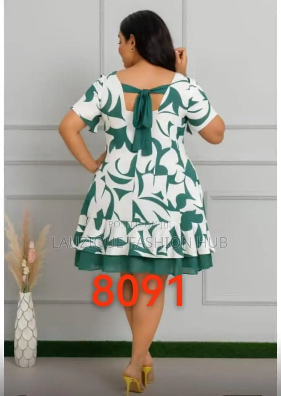 Elegant Floral Plus Size Ladies Dress