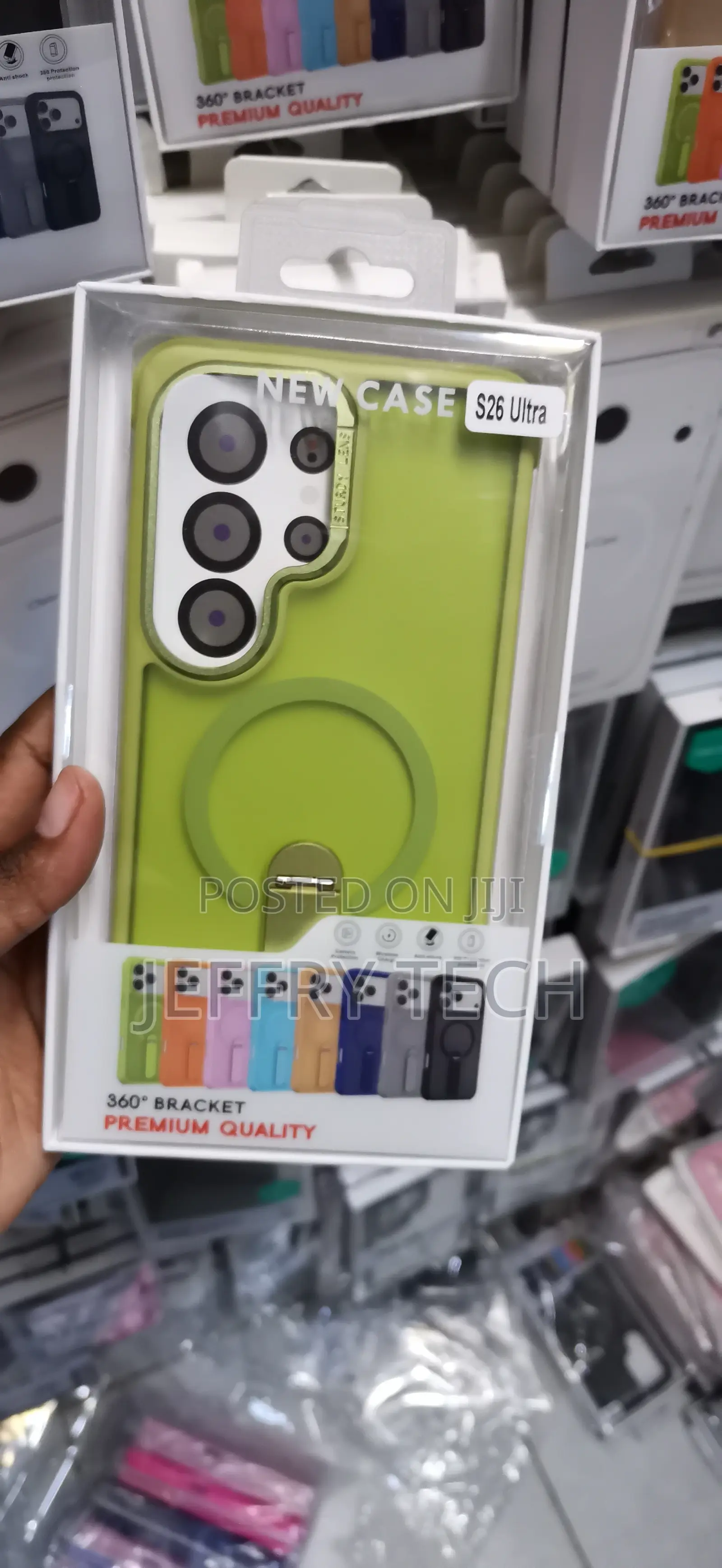 Samsung Galaxy S26 Ultra Green, Matte-Finish Finger Grip Cover