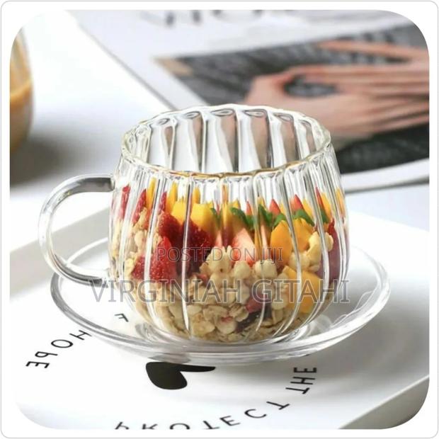 400ml 2pcs Stripped Pumpkin Shape Borosilicate Cups