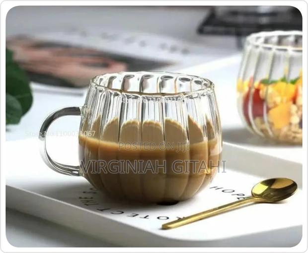 400ml 2pcs Stripped Pumpkin Shape Borosilicate Cups - thumbnail 2