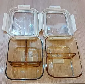 Single Glass Dish,Partitioned Either in Two or Three Compartments.