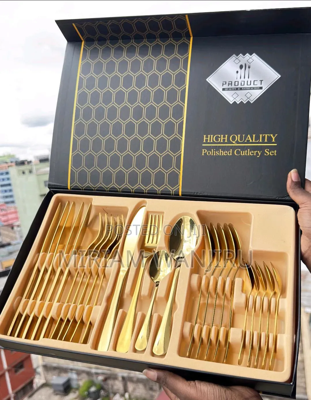 24pcs Gold Cutlery Gift Package