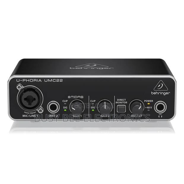 Behringer U-Phoria Umc22 Sound Card 2-Channel Usb Audio Interface - thumbnail 2