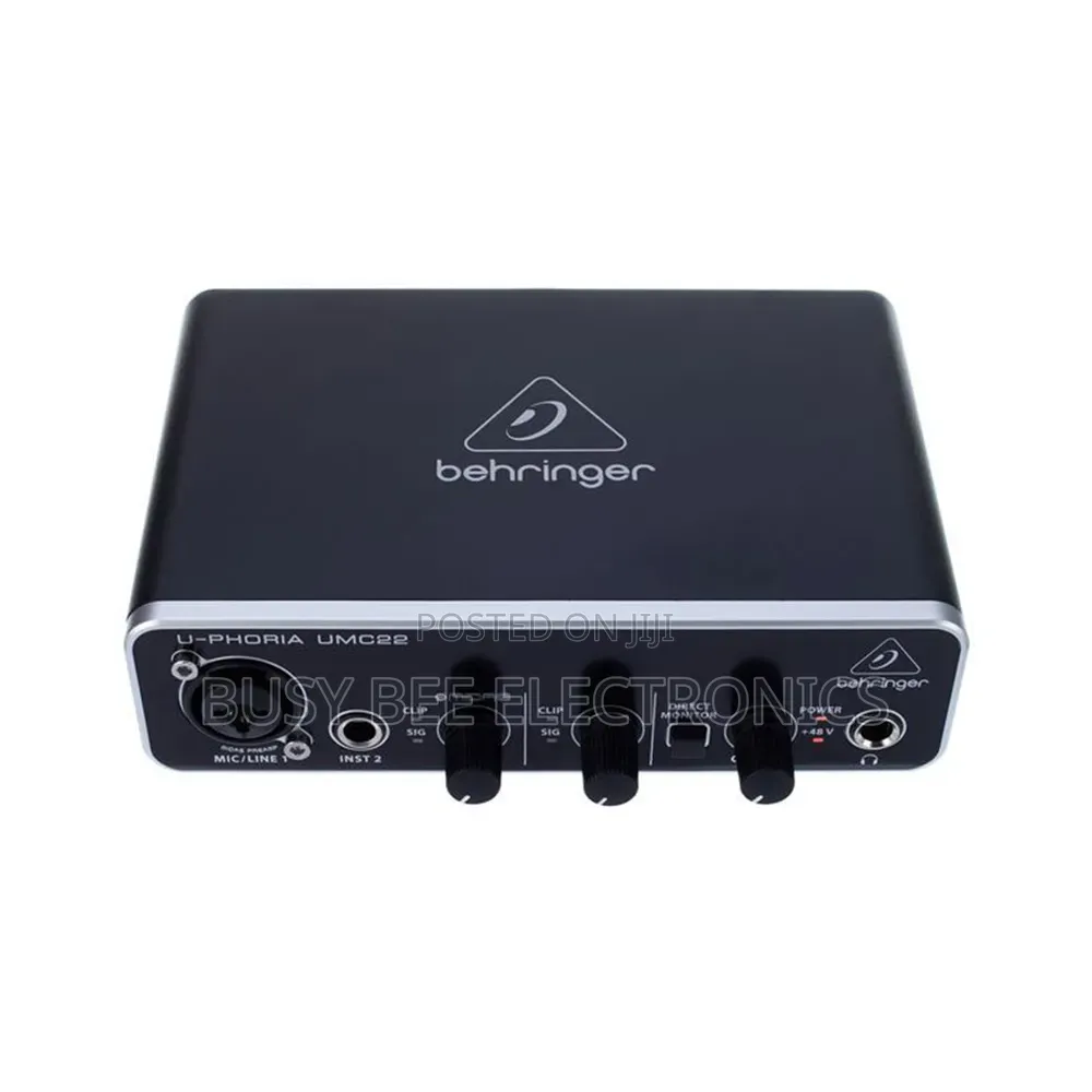 Behringer U-Phoria Umc22 Sound Card 2-Channel Usb Audio Interface