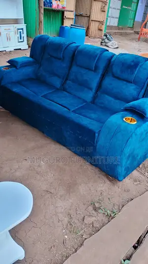 Blue 3 Seater Luxury Sofa