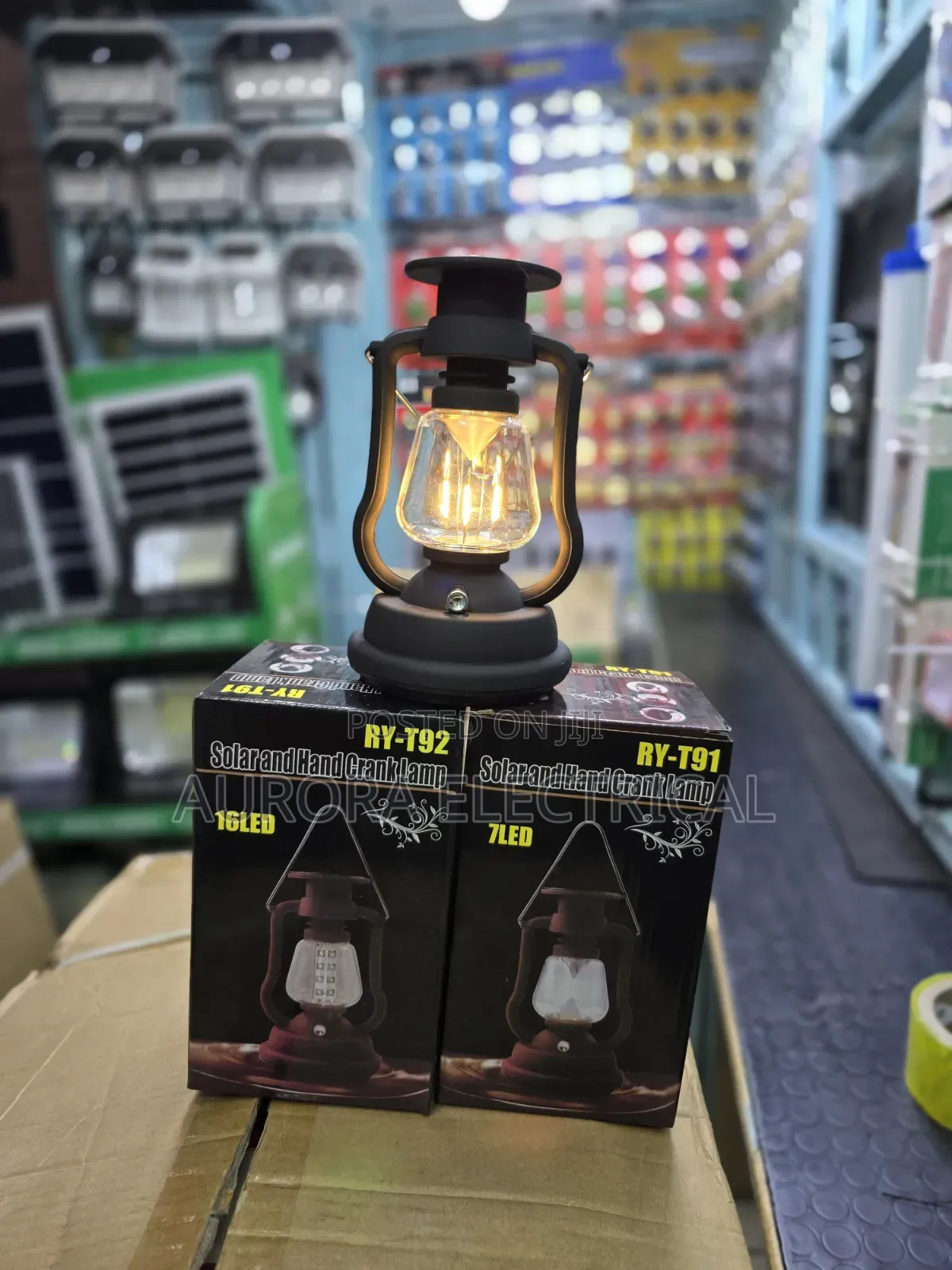 Led Solar Crank Lamp