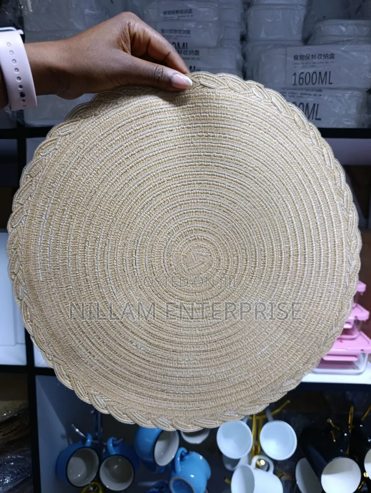 Woven Table/Place Mats. Round Shape