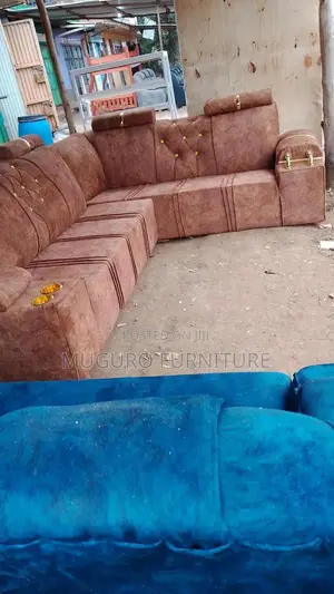 Brown 6 Seater Corner Seat Sofa