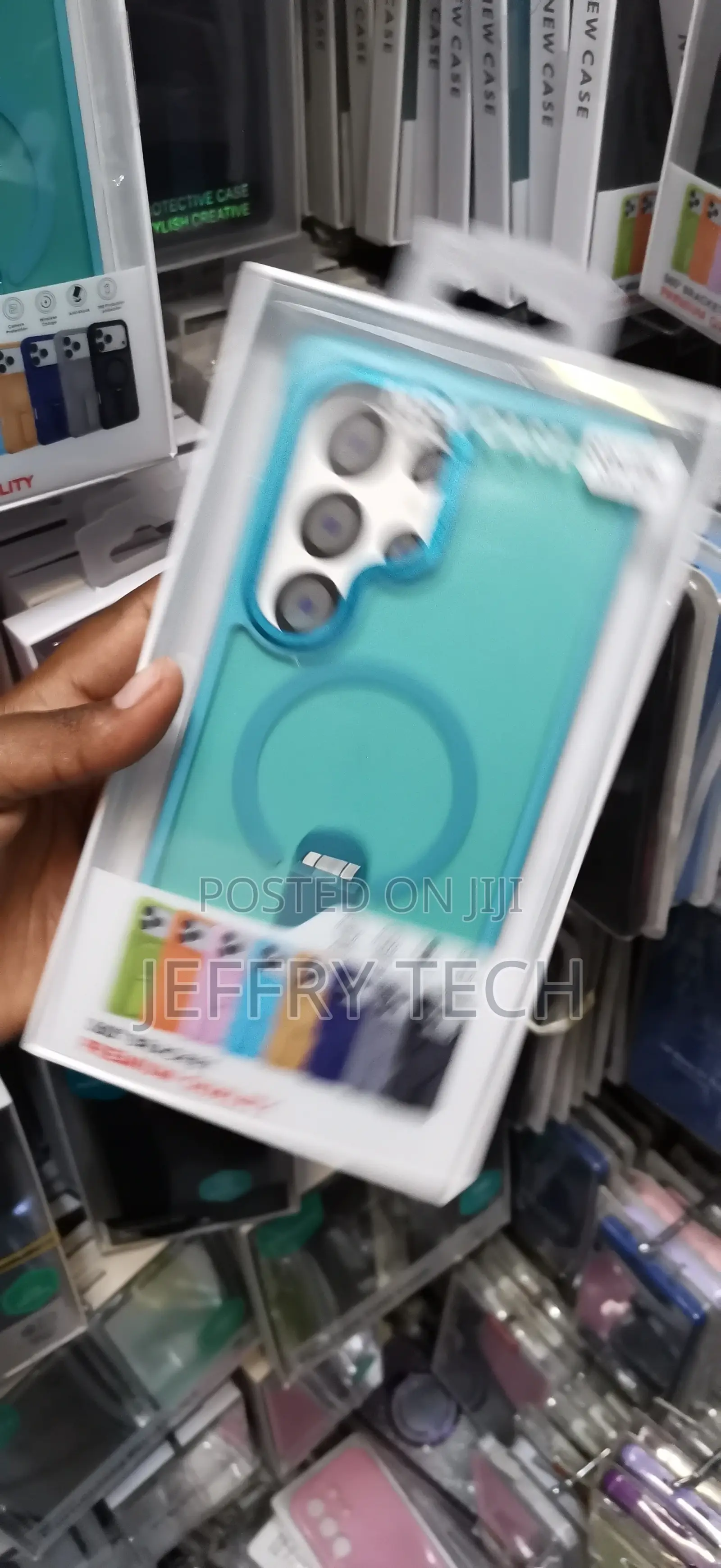 Samsung Galaxy S25 Ultra (Cyan) "360° Bracket" Magnetic Case-Teal