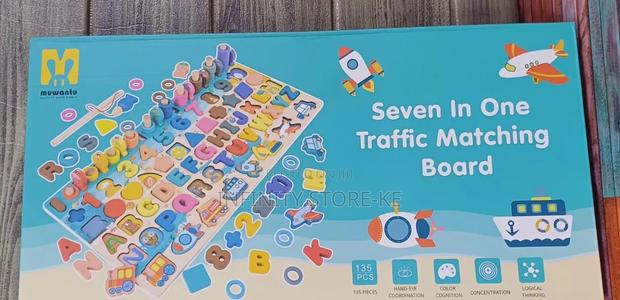 135 PCS Kids Educative Montessori Board -7 in 1 Board