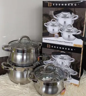Edenberg Eb-3716 6-Piece Stainless Steel Cookware Set