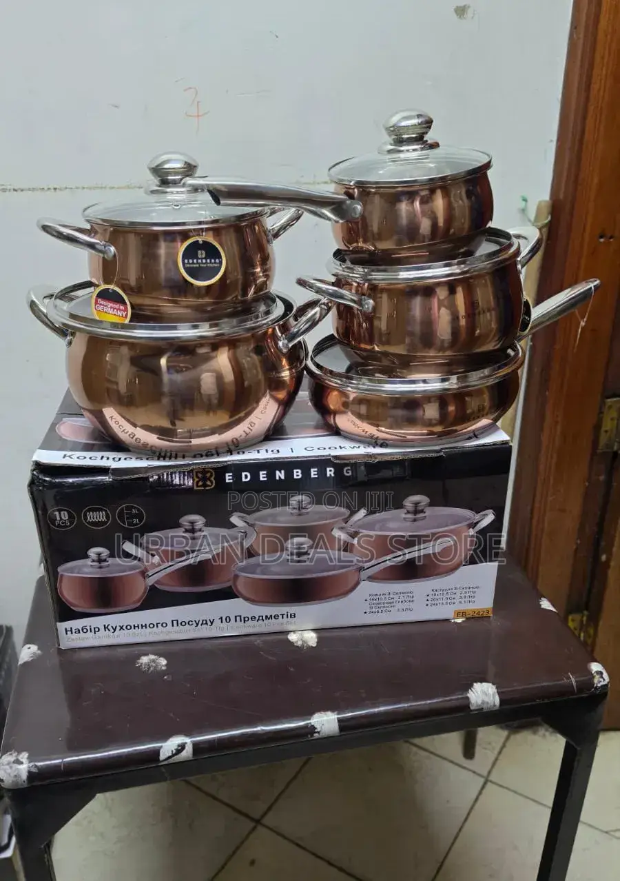 Edenberg Eb-2423 10-Piece Stainless Steel Cookware Set