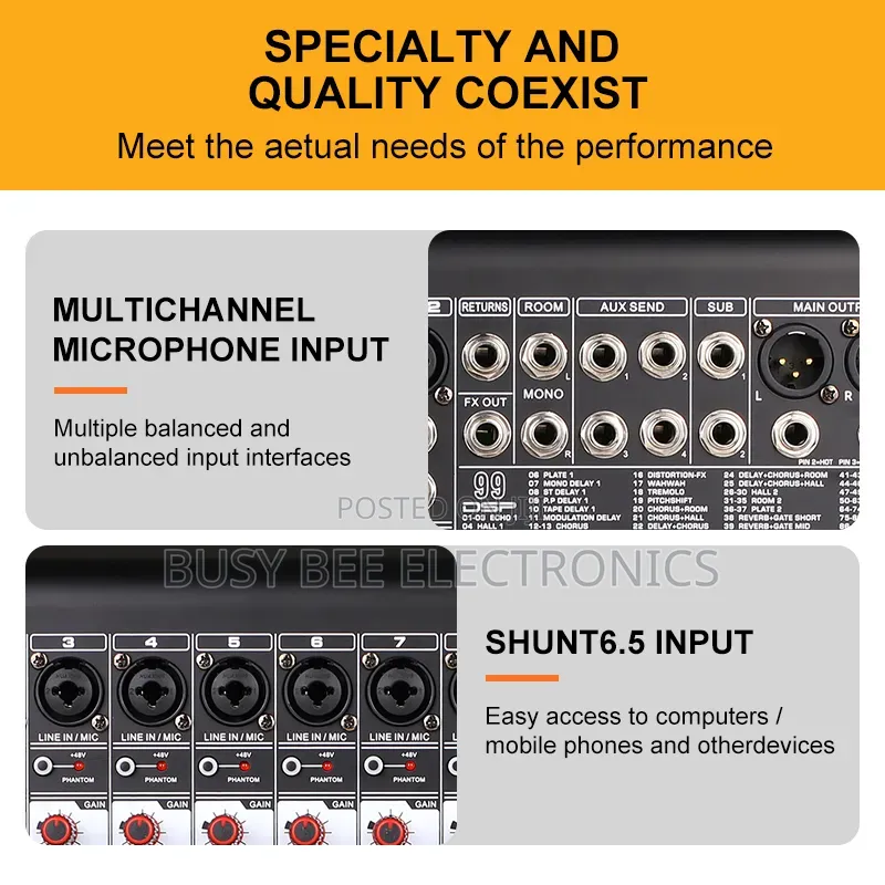Professional 99 DSP Digital 12 Channel Powered Sound Studio Mixer