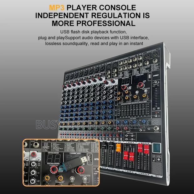 Professional 99 DSP Digital 12 Channel Powered Sound Studio Mixer - thumbnail 5