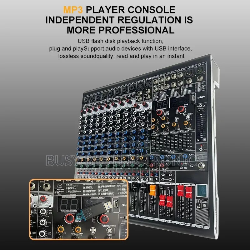 Professional 99 DSP Digital 12 Channel Powered Sound Studio Mixer