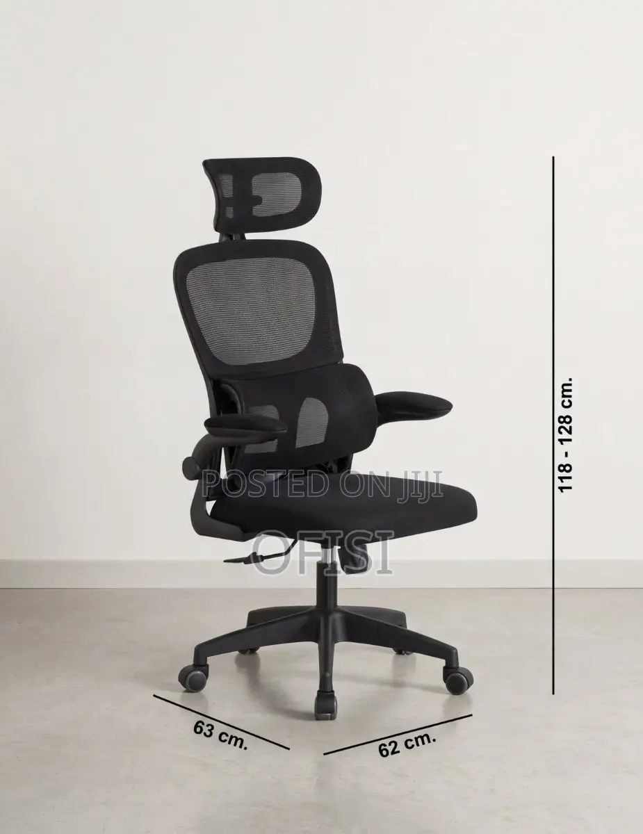 Ergonomic Office Seat With Flipping Arms