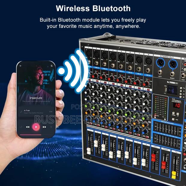 Portable Mixer Designed With Carrying Case Professional Sound System - thumbnail 3