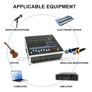 Portable Mixer Designed With Carrying Case Professional Sound System